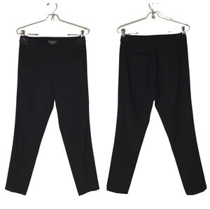 Vince Black Front Stitch Seam Straight Leg Crop Wool Blend Pants
